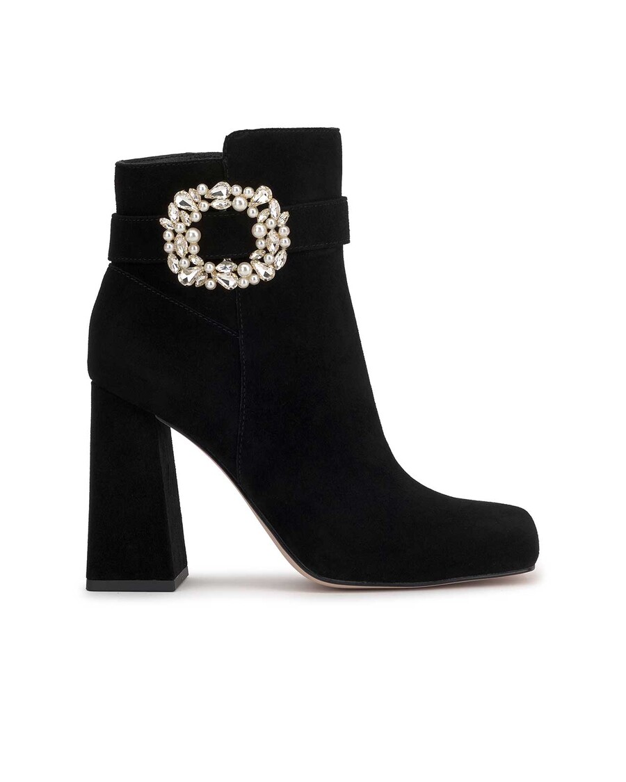 Jessica Simpson Luminna Block Heeled Bootie in Black