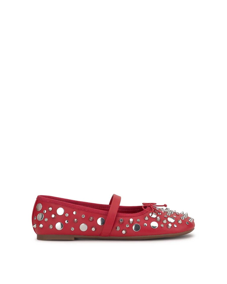 Jessica Simpson Azalina Mary Jane Flat in Red Studded