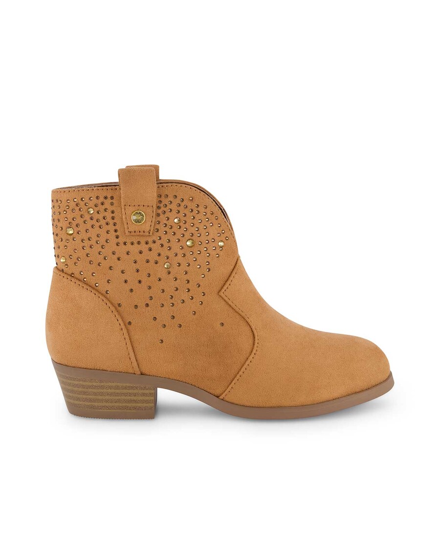 Jessica Simpson Girls' Layla Dip Western Bootie in Cognac