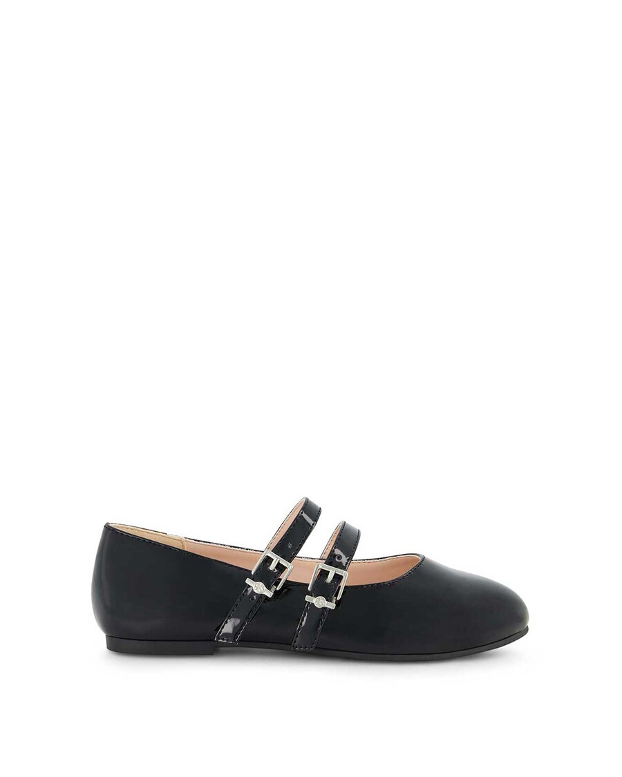 Jessica Simpson Little Girls' Amy Double Strap Ballet Flat in Black