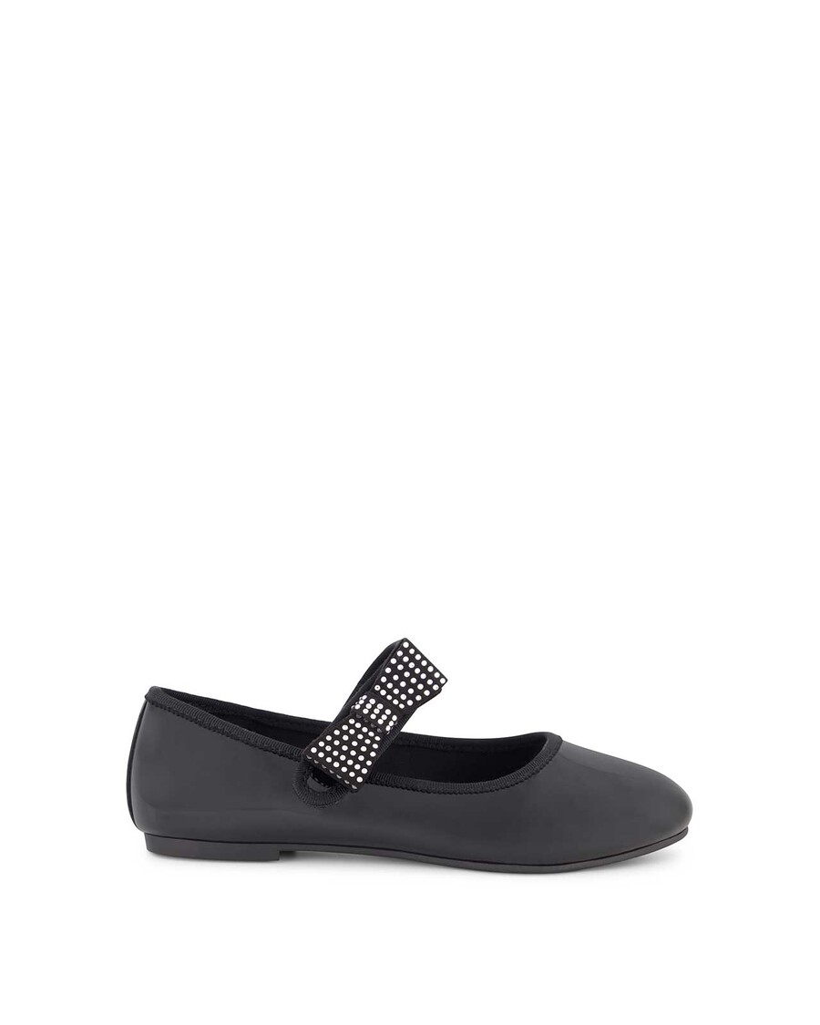 Jessica Simpson Little Girls' Amy Crystal Bow Ballet Flat in Black