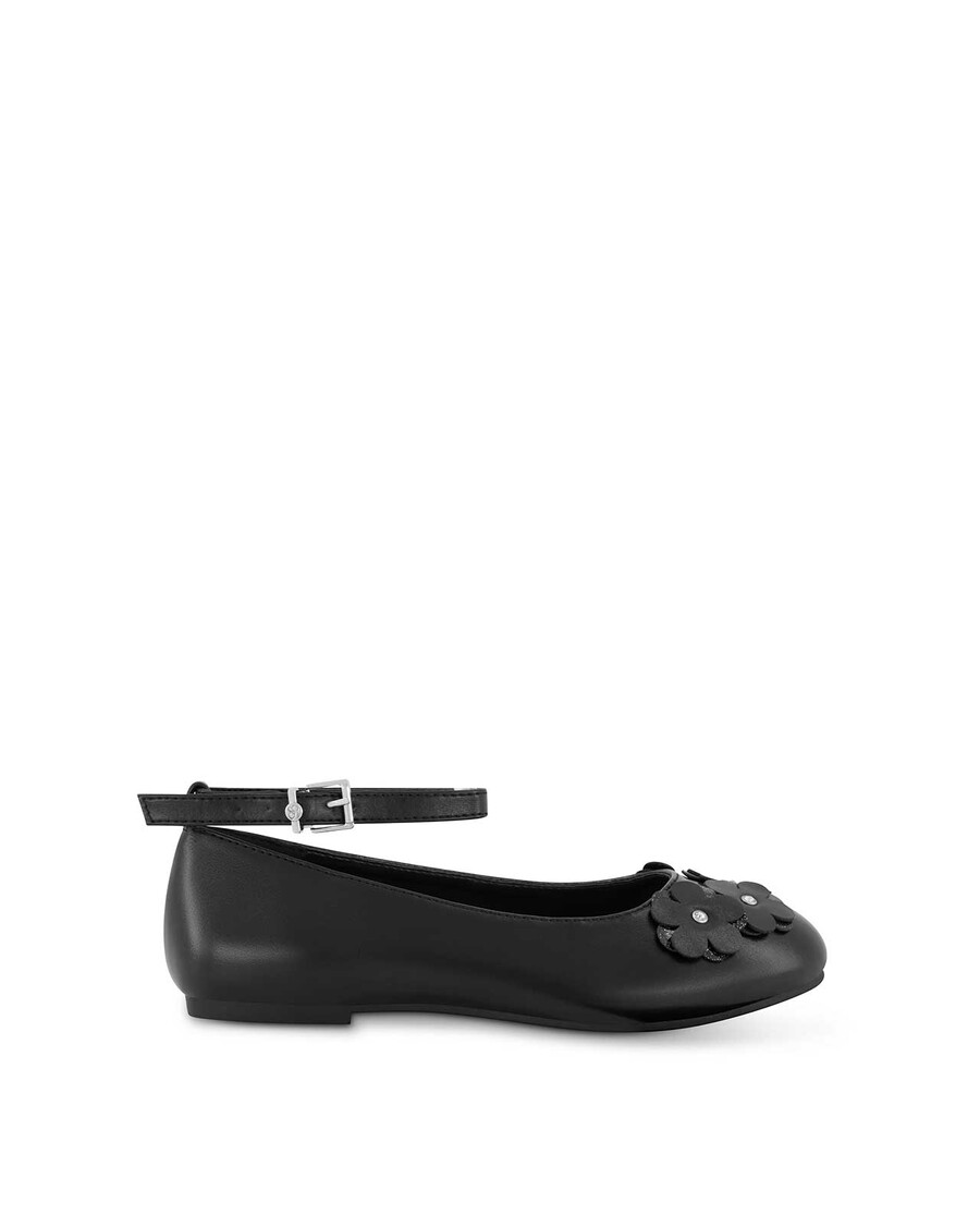 Jessica Simpson Little Girls' Amy Petal Ballet Flat in Black