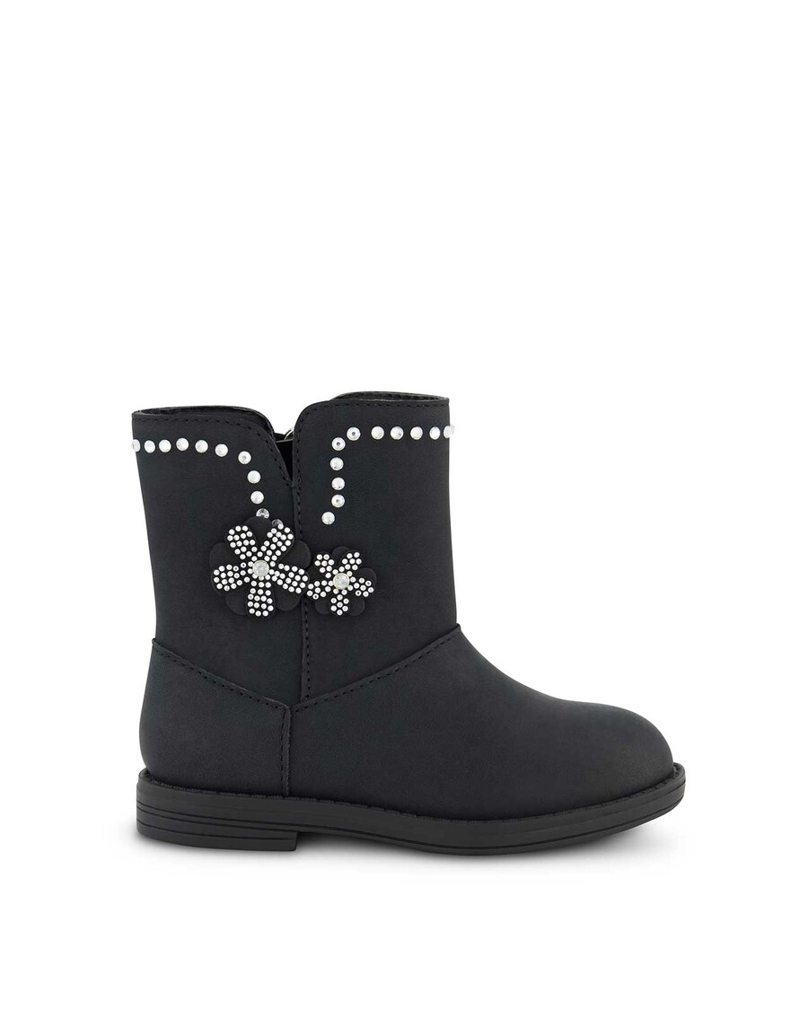 Jessica Simpson Toddler Evie Flower Boot in Black