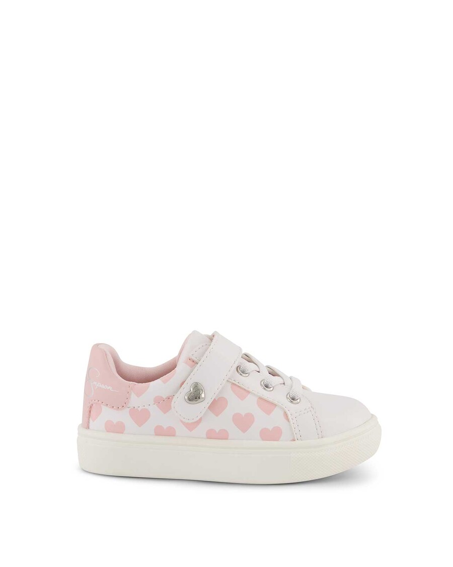 Jessica Simpson Toddler Gina Love Low Sneaker in White