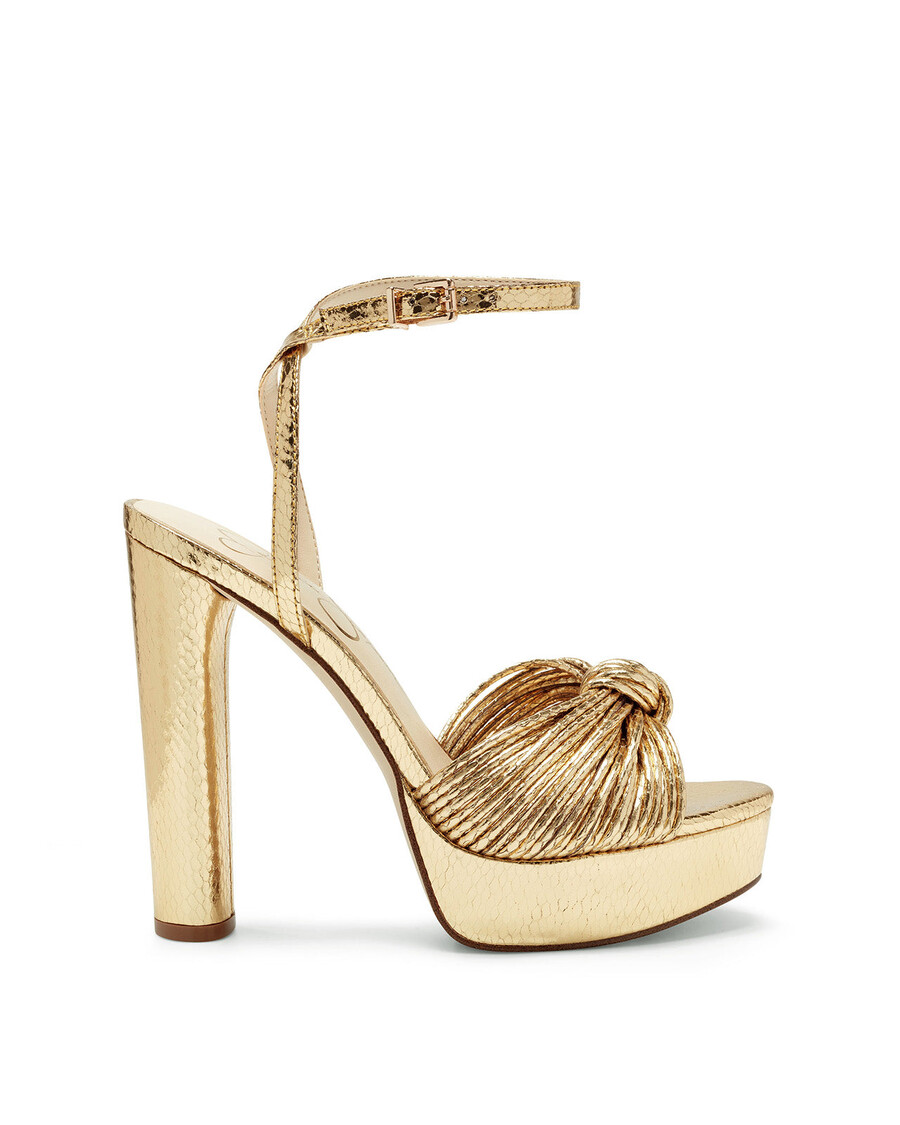 Jessica Simpson Immie Platform Sandal in Gold Snake