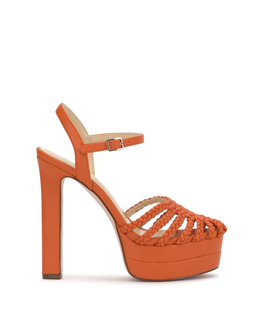 Jessica Simpson Inaia Braided Platform Sandal in Tangerine