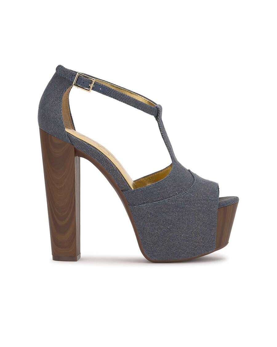 Jessica Simpson Dany T-Strap Platform Sandal in Denim