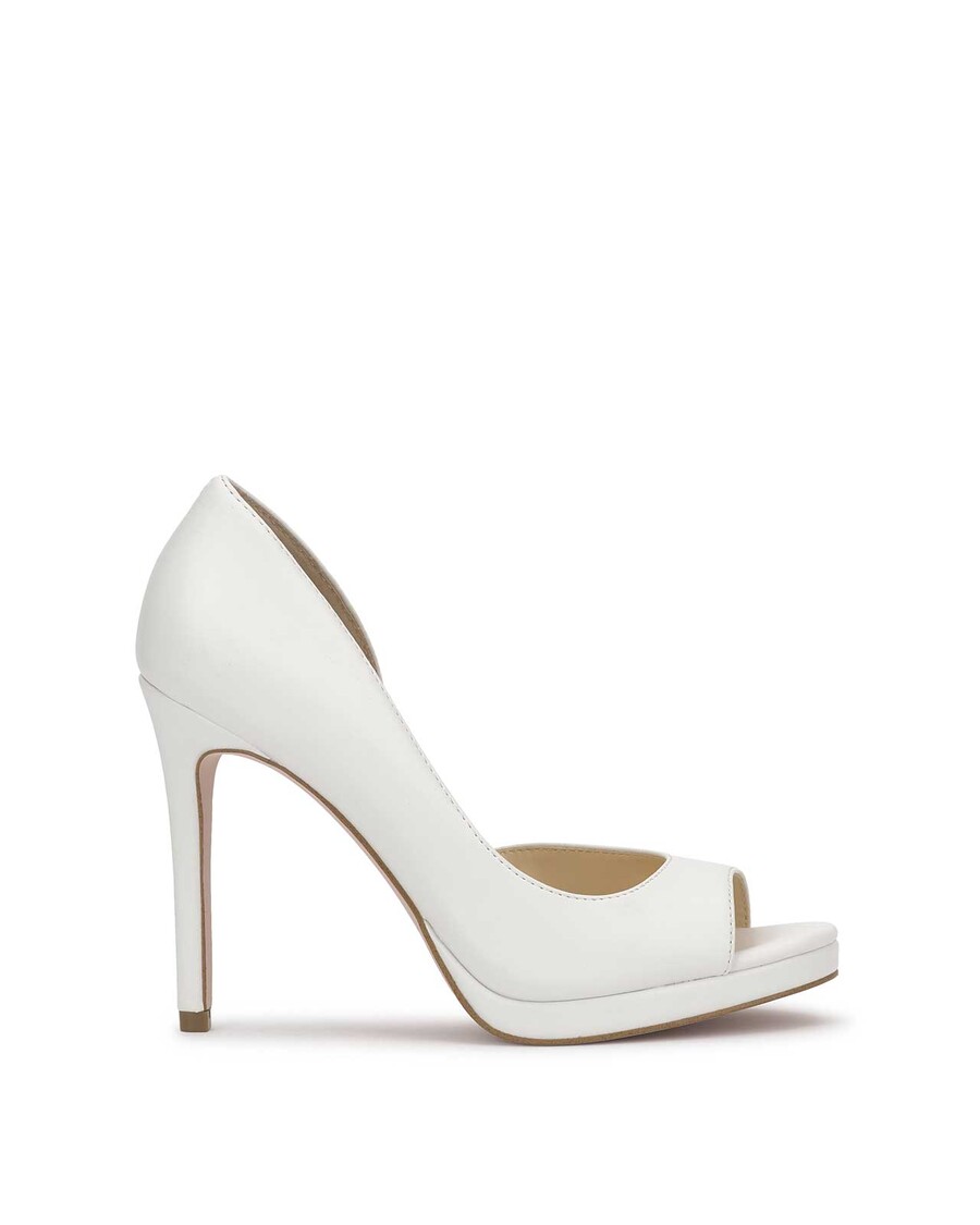 Jessica Simpson Kimli Peep Toe Pump in Bright White