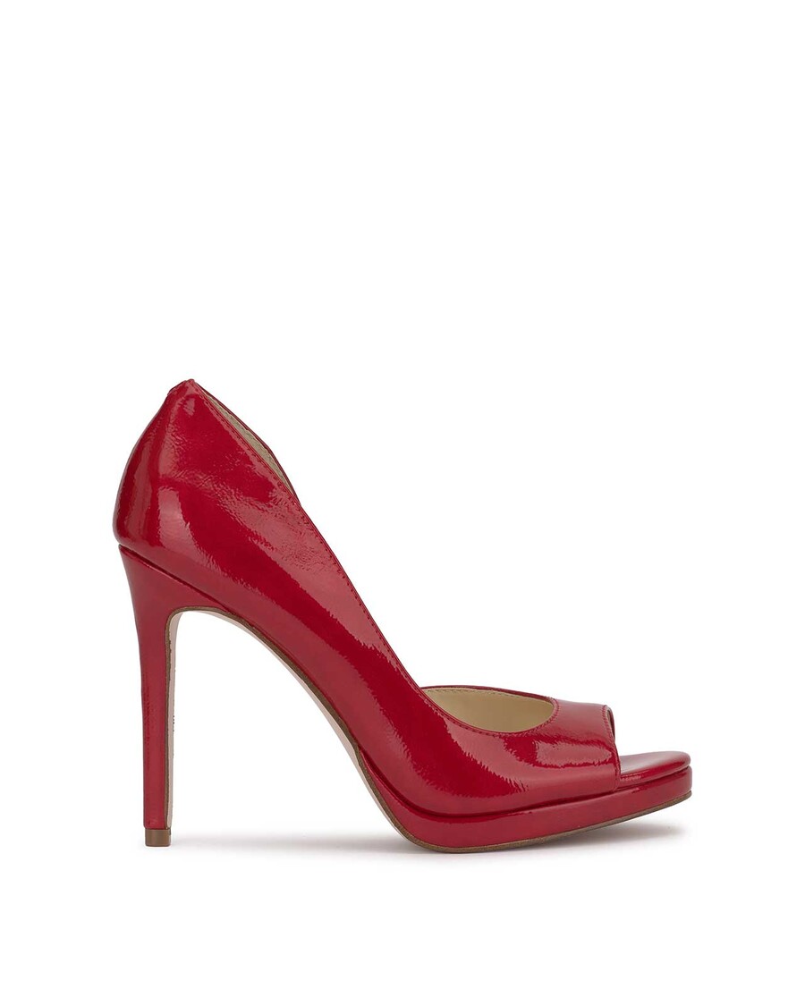 Jessica Simpson Kimli Peep Toe Pump in Red Muse