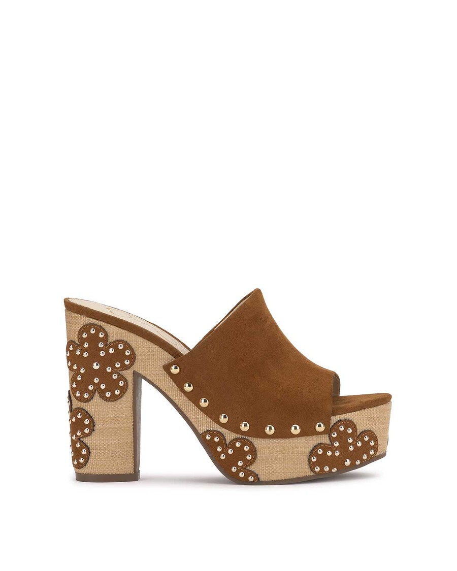 Jessica Simpson Shelbie Platform Slide in Tuscan Tan