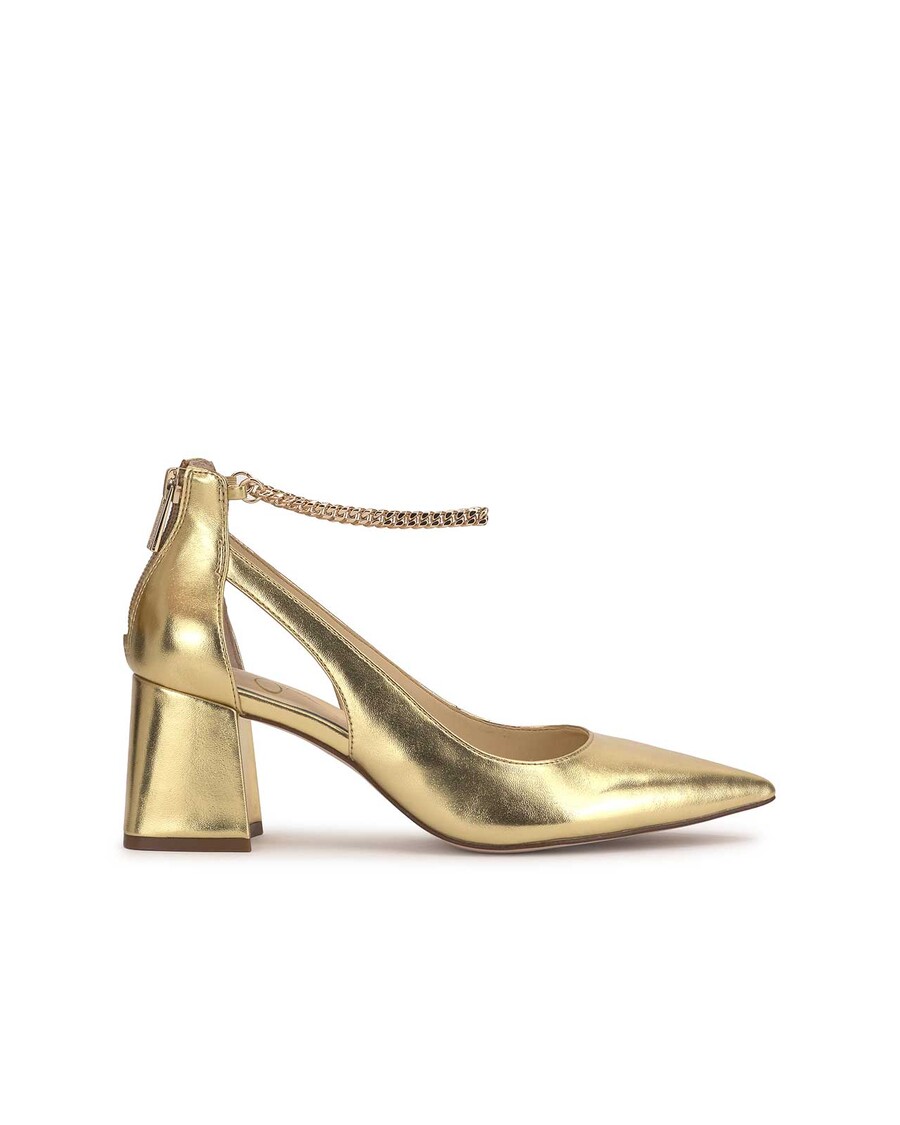 Jessica Simpson Sylan Chain Ankle Strap Pump in Gold