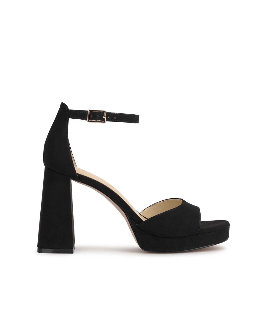 Jessica Simpson Kaliah Platform Sandal in Black Suede