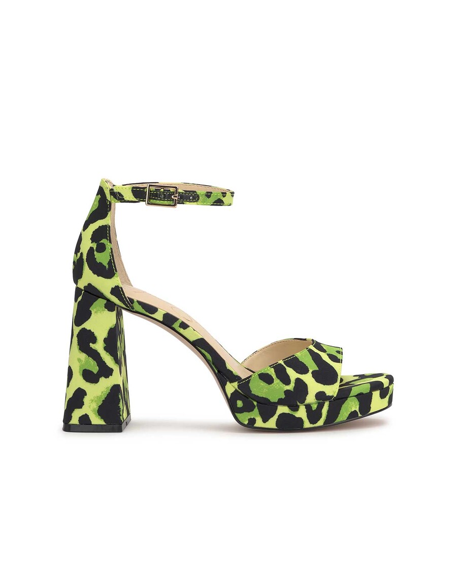 Jessica Simpson Kaliah Platform Sandal in Green Leopard