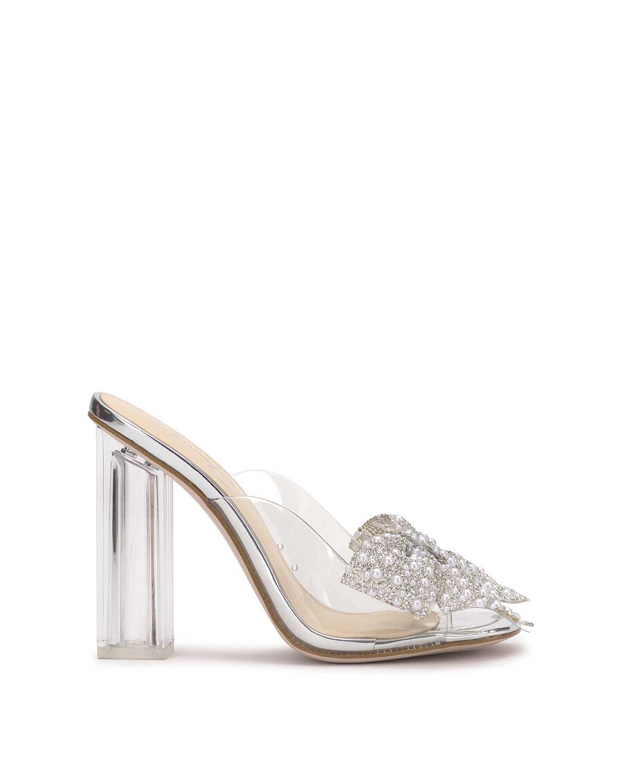 Jessica Simpson Saidah Block Heel in Clear