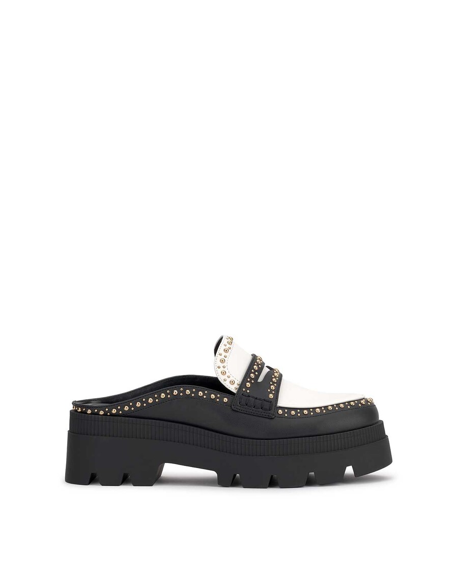 Jessica Simpson Uma Slip On Loafer in Black & White