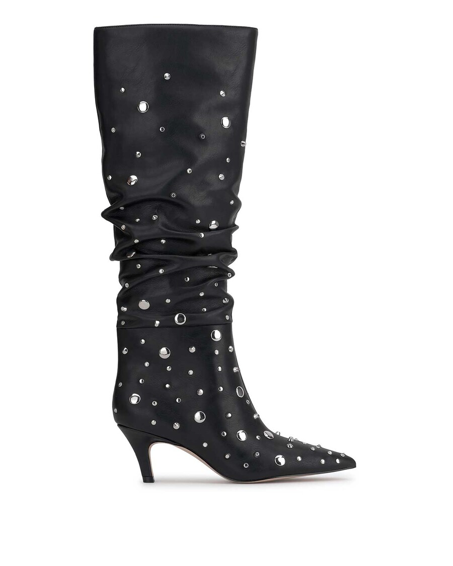 Jessica Simpson Naevy Slouch Boot in Black Studs